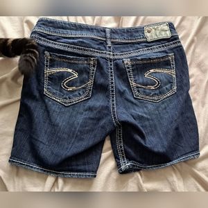Silver Jean Shorts, sz. 28